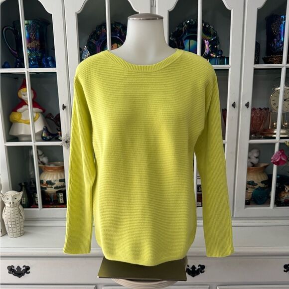 Apt. 9 Yellow Green Sweater Size Small Crew Neck - Picture 2 of 8